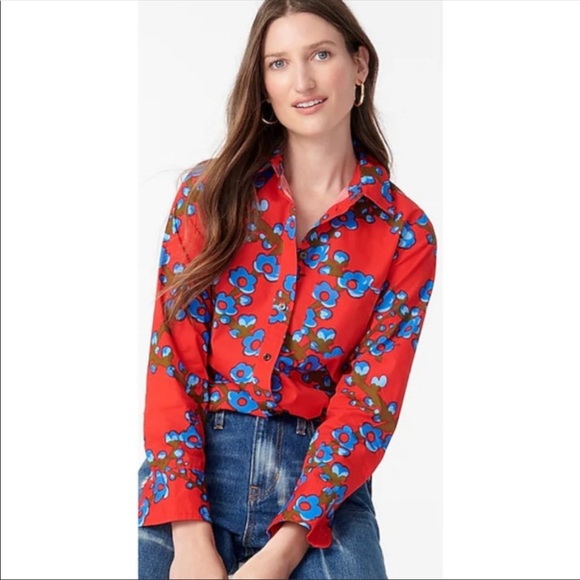 J. Crew Tops J Crew Collection Classicfit Shirt In Lattice Floral Poshmark